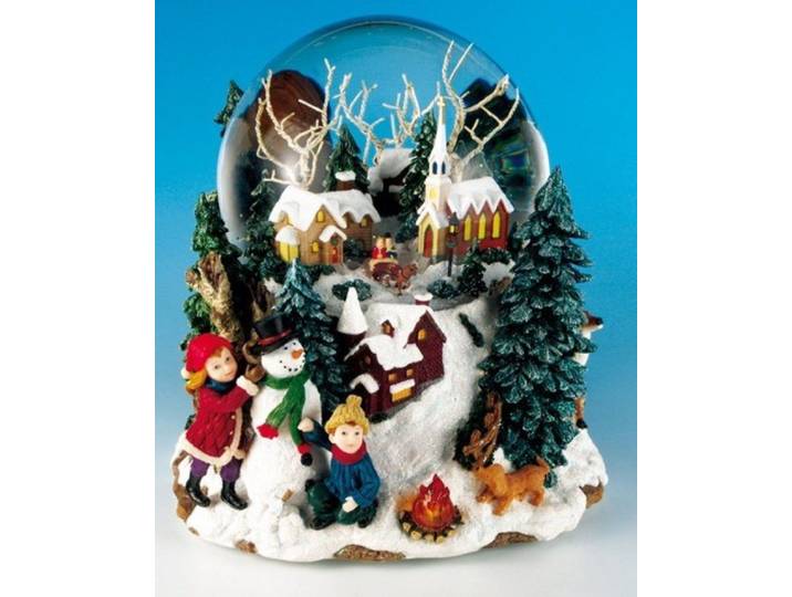 Musicboxworld Spieluhr Schneekugel Winterlandschaft