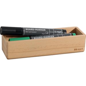 Sigel Stiftehalter BA400, magnetisch, für Glasboards & Whiteboards, Holz, 1 Fach, braun