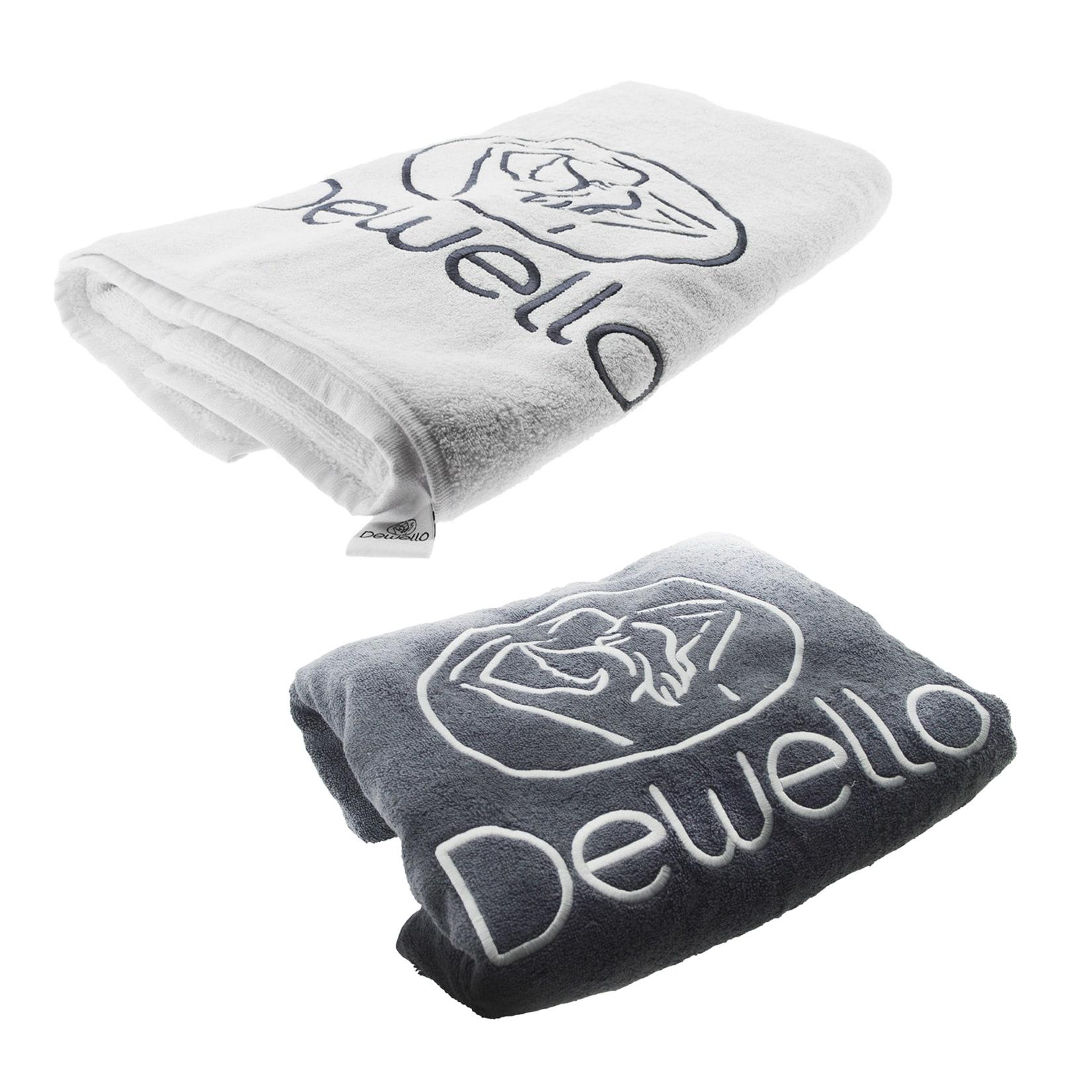 Dewello® Saunahandtuch Handtuch aus Baumwolle, für Badezimmer und Sauna oder Yoga, lichtbeständig Zwirnfrottee 75x200 cm, verschiedene Farben