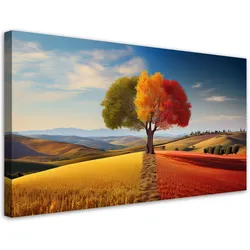LEINWANDBILD Bunte Baum-Natur-Zusammenfassung 120x60cm