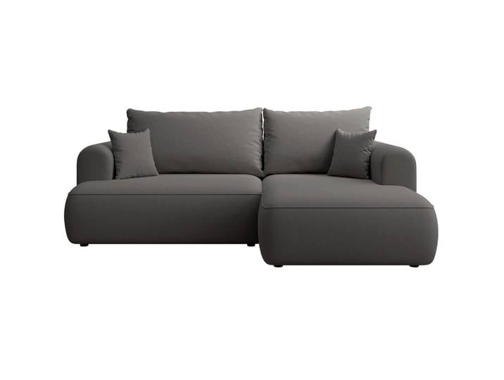 ECKSCHLAFSOFA Ovo Mini Dunkelgrau Easy-Clean-Samtbezug
