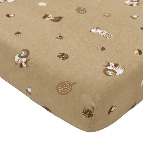 Meyco hoeslaken voor co-sleeper Forest Animals beige