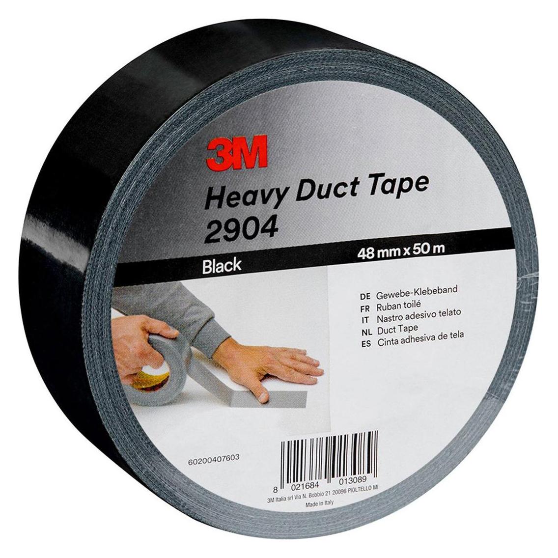 3M Schwerlast-Gewebeklebeband (48 mm) (2904 black 48MMX50M)