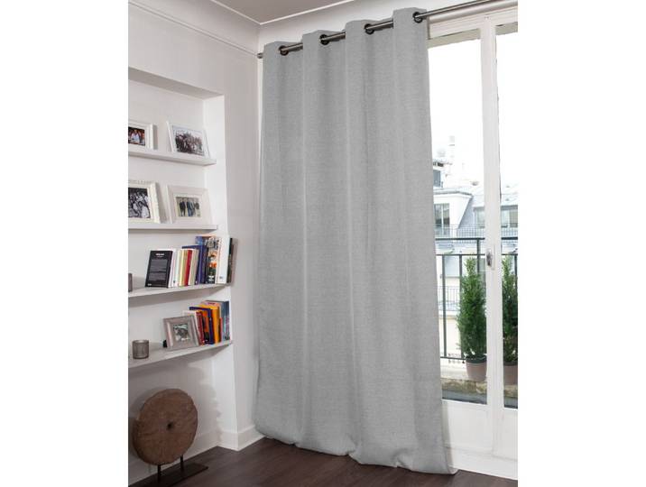 Rideau thermique occultant oeillets gris mc733 130lx250h