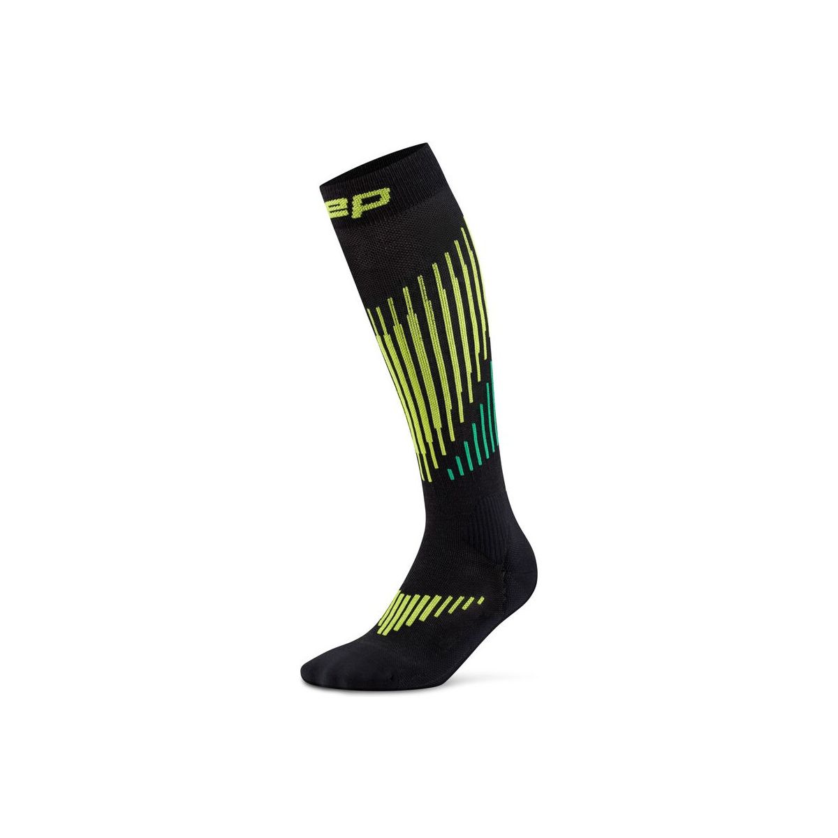 CEP Core Run Merino Socks, Tall 3.0, Men black/lime (582) III WP80LV2