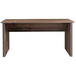 FORTE Schreibtisch Clif Holzoptik Braun Dunkelbraun