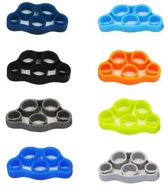 Uplifted Finds Hand Gripper Finger Expander Resistance Bands Set 8 Pcs Color Mix