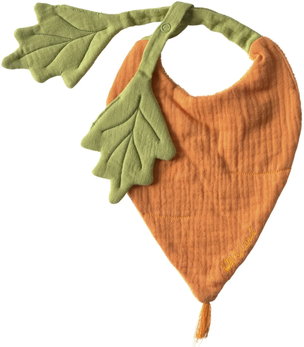 Oli&Carol; Babero de Algodón - Carrot