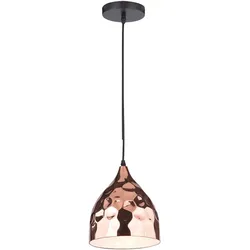 Vintage Pendel Lampe Hänge Flur Decken Fluter Hammerschlag Optik im Set inklusive LED Leuchtmittel
