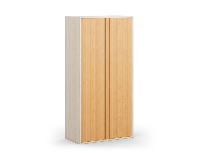 Naturwohnen Regal breit mit Tür aus Massivholz Kiefer & Erle Maße: H160xB80xT40cm Laura veredelt mit bioola® 100% Bio & Vegan