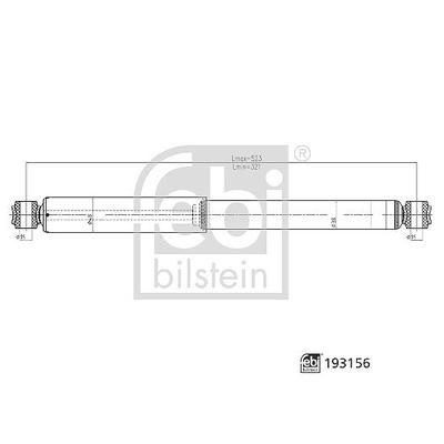 Febi Bilstein Stoßdämpfer [Hersteller-Nr. 193156] für Toyota, Mitsubishi