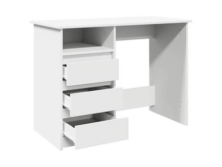 Bureau BURKE Blanc Table à écrire - 1 PERSONNE - blanc 102x50x75 cm - bois d'ingénierie BB775