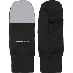 RÖHNISCH Kinder Handschuhe Glow Running Mittens, Größe ONE SIZE in Schwarz Schwarz