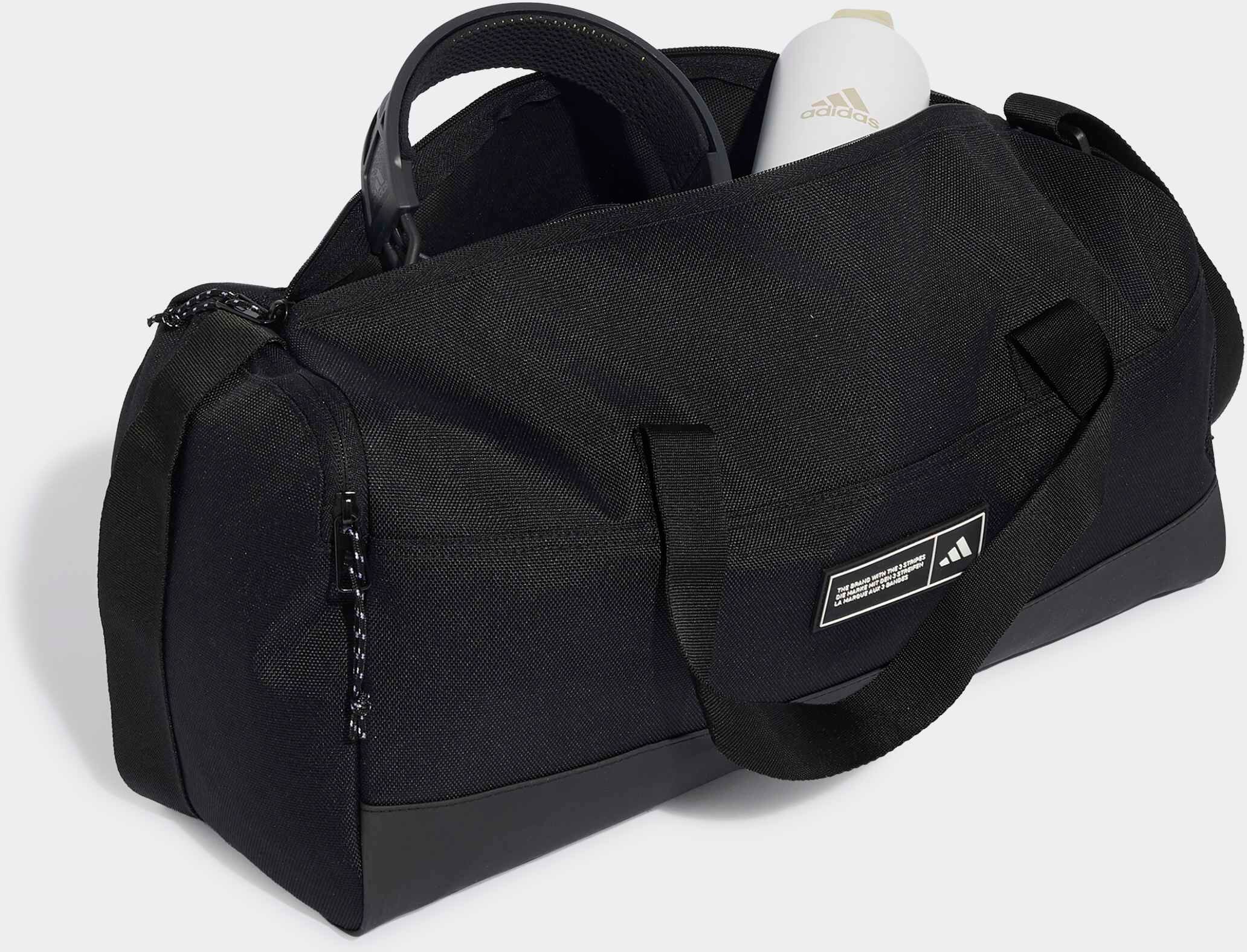 Sporttasche ADIDAS PERFORMANCE "3 STRIPES WEEKENDER DUFFEL BAG SMALL", Damen, schwarz, Obermaterial: 100% Polyester, Taschen Sporttasche, für Erwachsene, mit sportlichem Stil schwarz Einheitsgröße