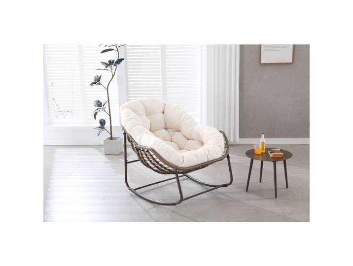 Fauteuil à bascule d'extérieur grand fauteuil à bascule en osier pour terrasse fauteuil à bascule confortable pour intérieur et