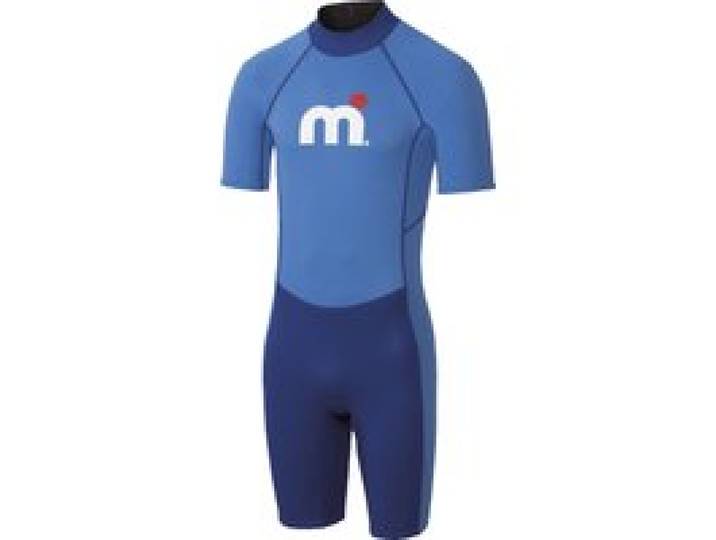 MISTRAL Shorty en néoprène pour hommes, avec fermeture éclair dans le dos, bleu/bleu marine (L)