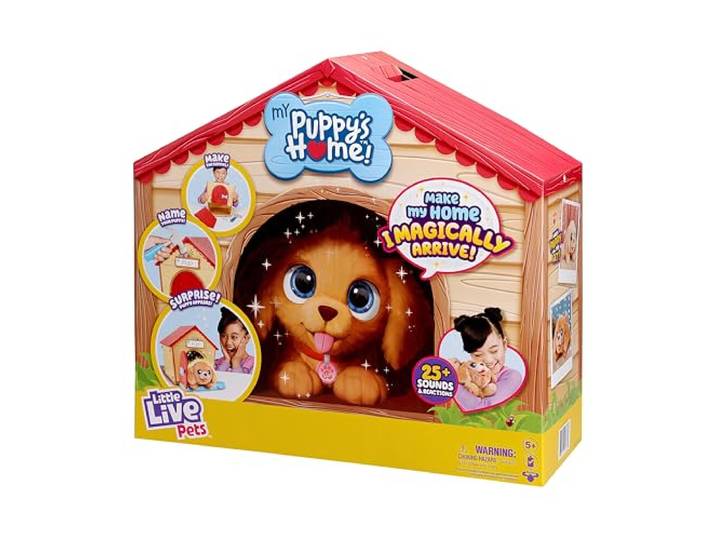 Little Live Pets My Puppy Interactieve Pluche Toy & Kennel. 25+ geluiden en reacties. Noem je puppy en verrassing! Het verschijnt! Cadeaus voor kinderen vanaf 5 jaar