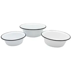 Schüssel-Set 3 tlg. emailliert, 20 + 24 +28 cm