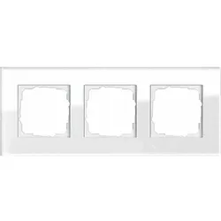 Gira Esprit Rahmen, 3f, weiß, Glas, Unterputzmontage, 021312