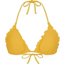 CHIEMSEE Bikini-Top im gerüschten Triangel-Stil, Größe 42 A/B in Gelb 130947