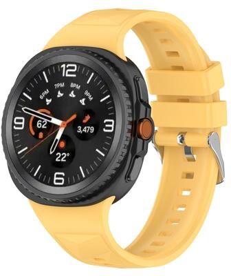 Everyday Crate Samsung Galaxy Watch 8 Classic Silicone Watch Band Ice Crystal Texture Replacement Strap yellow