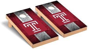 Skip's Garage Temple University Owls Vintage Cornhole Board Set