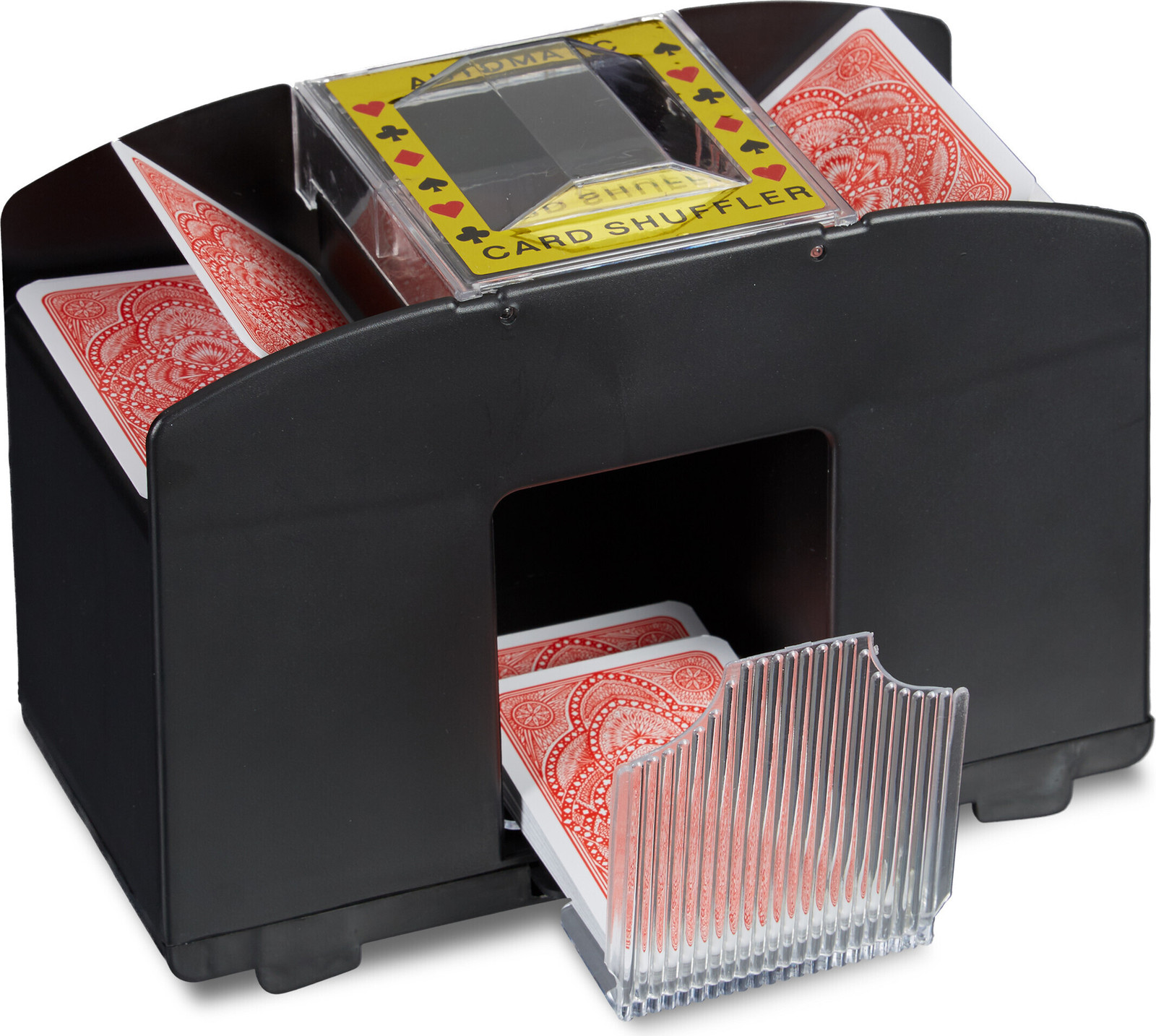 Relaxdays Kaartschudmachine, 4 stuks