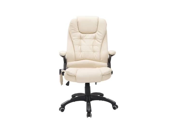Redom Drehstuhl, Sitzbreite 54 cm, Sitzhöhe 44–54 cm, mit Massage- und Wärmefunktion, 62/68/121 cm, beige, Beige, Kunststoff, 68x121x62 cm, Büromöbel, Bürostühle, Drehstühle