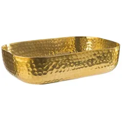 Servierschale aus Aluminium Goldfarben 1400 ml