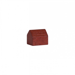 Spielsteine Haus - Siedlung - Dorf - Holz - braun - 14x10x12mm 247136