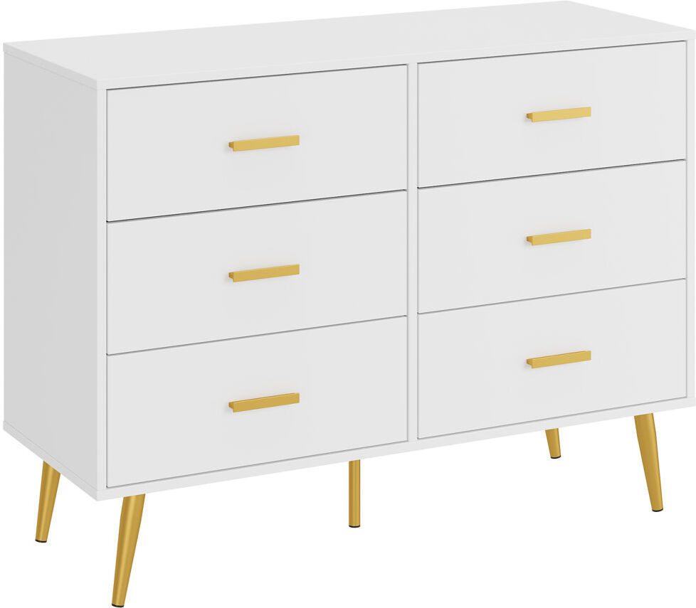 Brayden Studio Chest of Drawers White 85cm H X 47cm W X 117cm D