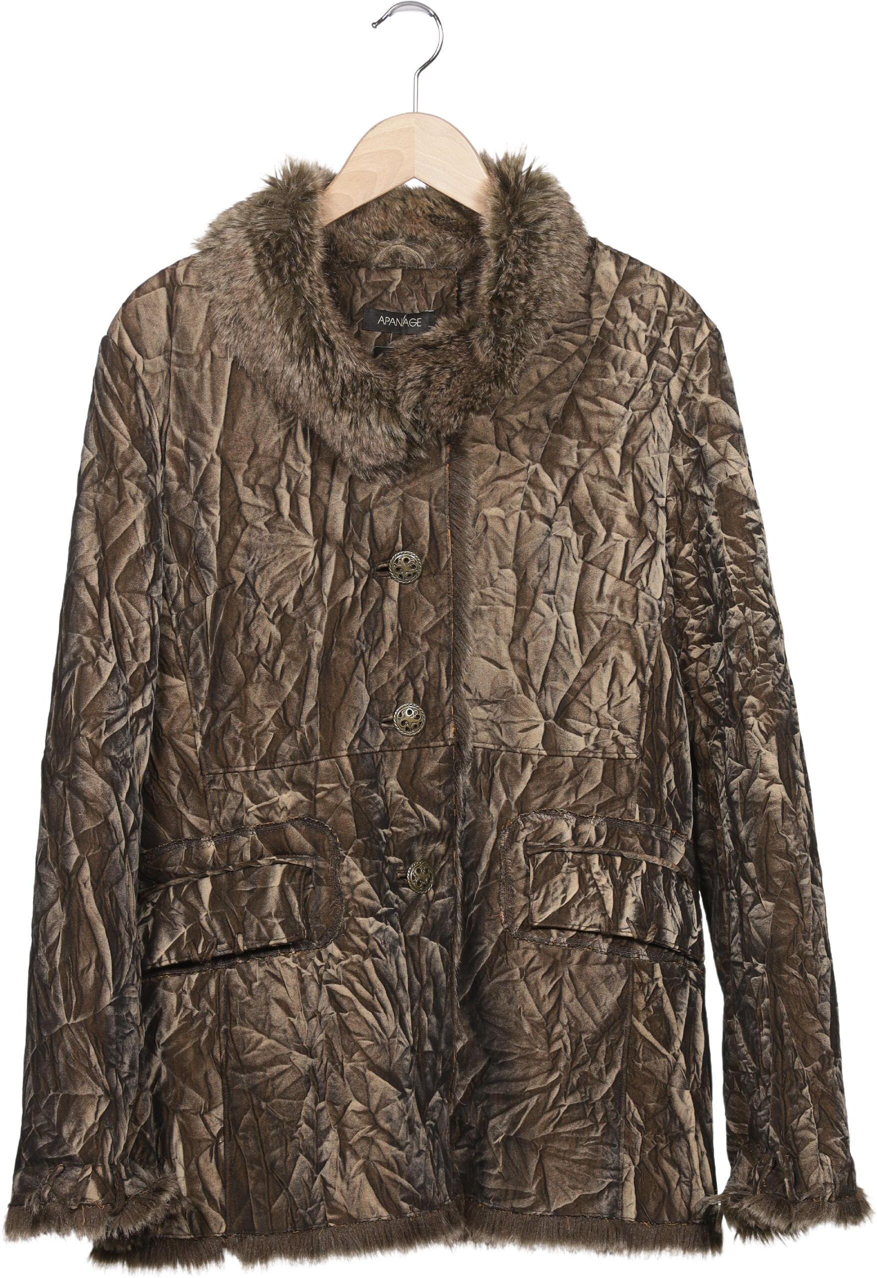 Apanage Damen Jacke, Braun, Gr. EU 38, Synthetik - Second Hand