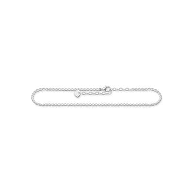 Fußkette THOMAS SABO "AK0035-001-21-L27V" Gr. 27, silber (silberfarben), Fußketten, Damen, 27, Silber 925 (recycelt)