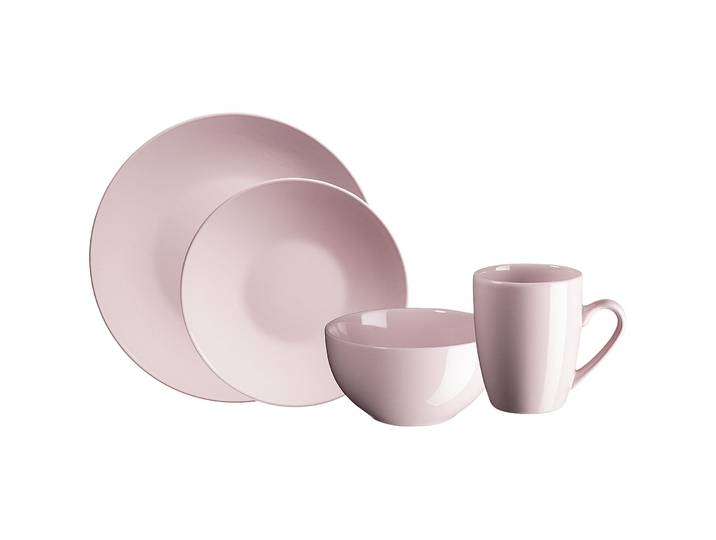 Geschirr-Set Elissa Rosa Keramik 16 Stk
