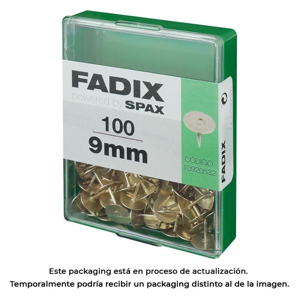 Fadix Box m 100 Stück. flacher Messingstift 9mm (100 Stk., 9 mm) (49450763)