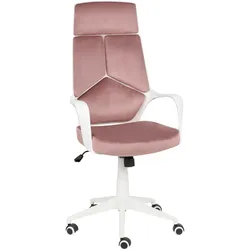 BÜROSTUHL Samtstoff Pastellrosa Delight