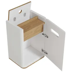 VitrA Sento Halbhochschrank 60876 40 x 29,5 x 56 cm, Weiß Matt, Dekor, 1 Tür, Türanschlag rechts