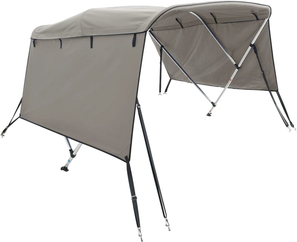 vidaXL Toit bimini à 3 arceaux parois latérales 183x(170-182)x137 cm