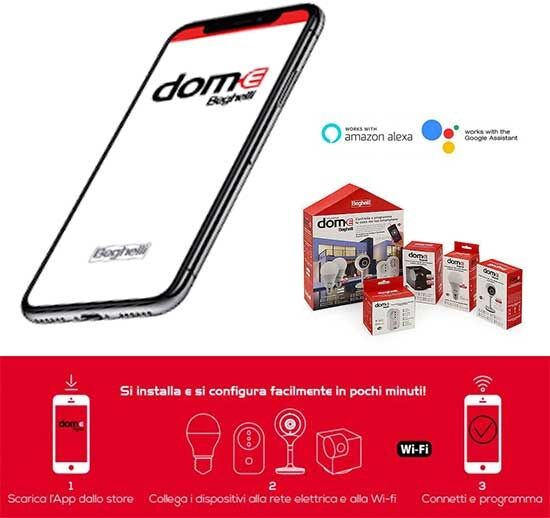 Beghelli Presa Di Corrente Smart Wi-Fi Spina Standard Italiano Gestione Remota Da Smartphone Dom-E  60001