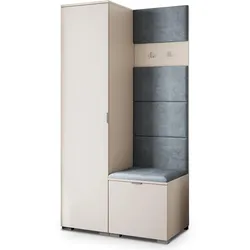 GARDEROBENSCHRANK LORI 95/181/51 cm Modern Garderobe-Set Kaschmir