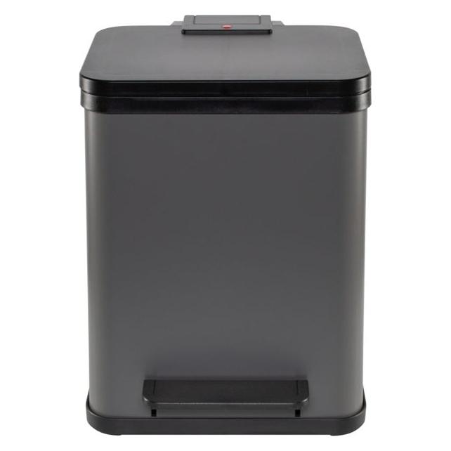 Hailo Öko uno Plus M, Tret-Mülleimer, 17 ltr, Dunkelgrau, matt (17 l) (6192-700)
