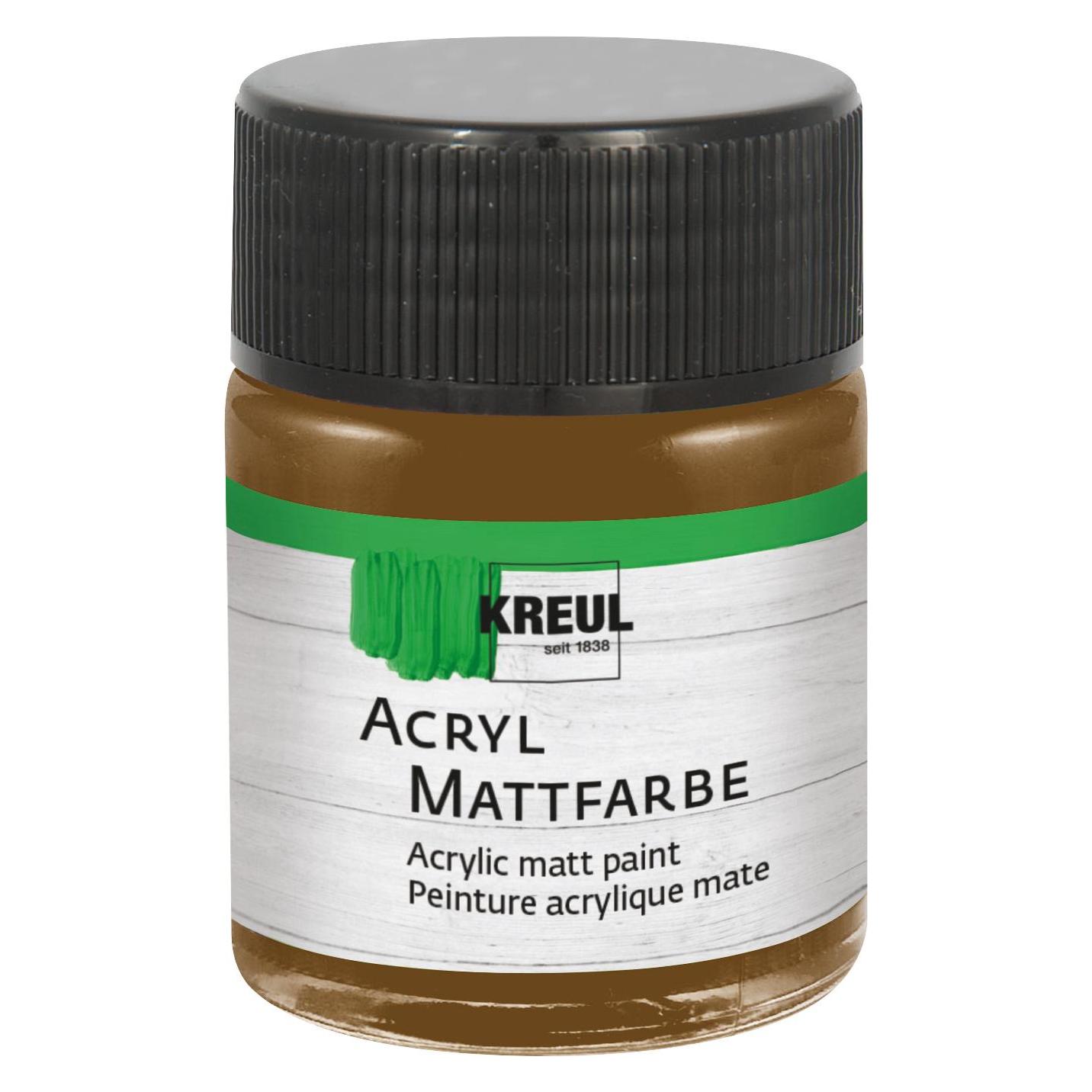 Kreul Acryl Mattfarbe Dunkelbraun 50ml (50 ml) (KREUL75509)