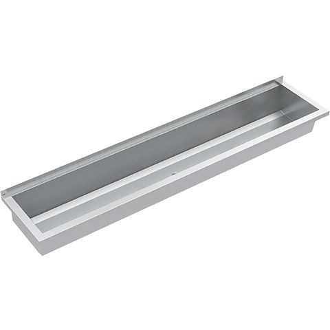 KWC Aquarotter GmbH KWC Aquarotter Waschrinne, PLANOX, Edelstahl, W.-Mont., 1800x210x382 mm, o. Arm-bank, 2030043781 2030043781