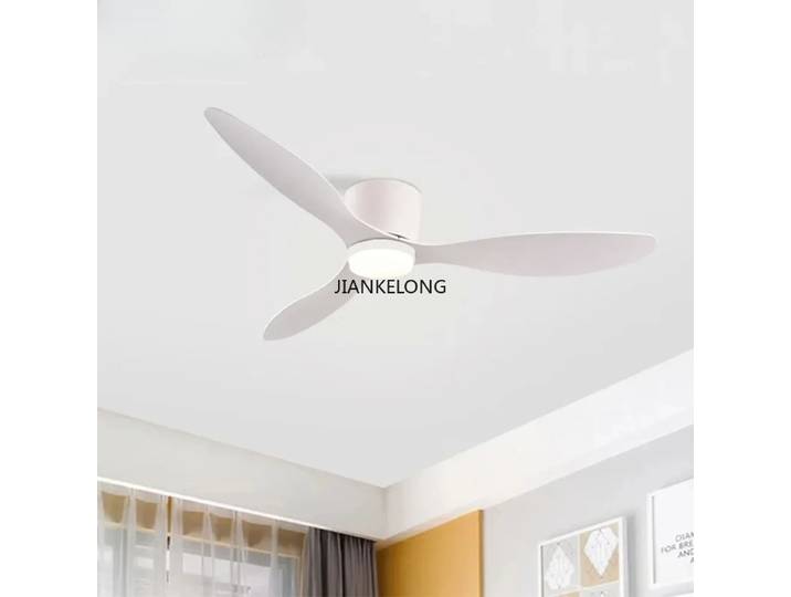 IRALAN moderne Simple ventilateur de plafond avec lumière salon maison ventilateur noir blanc bas plancher DC moteur ventilateurs de plafond avec télécommande