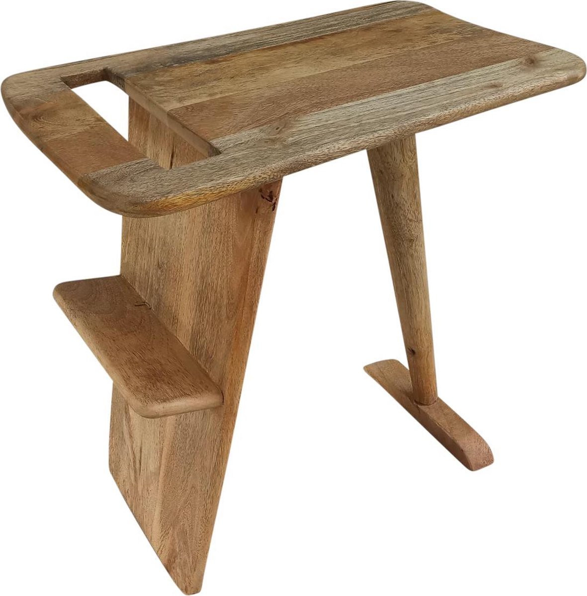 Moods Collection Magazine bijzettafel van mangohout B: 50 cm, D: 35 cm, H: 50 cm