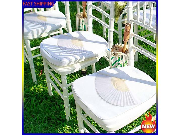 Hot Trend-100Pcs Éventails à main de mariage Éventail en papier Éventail à main blanc Éventail pliant en bambou chinois pour fou