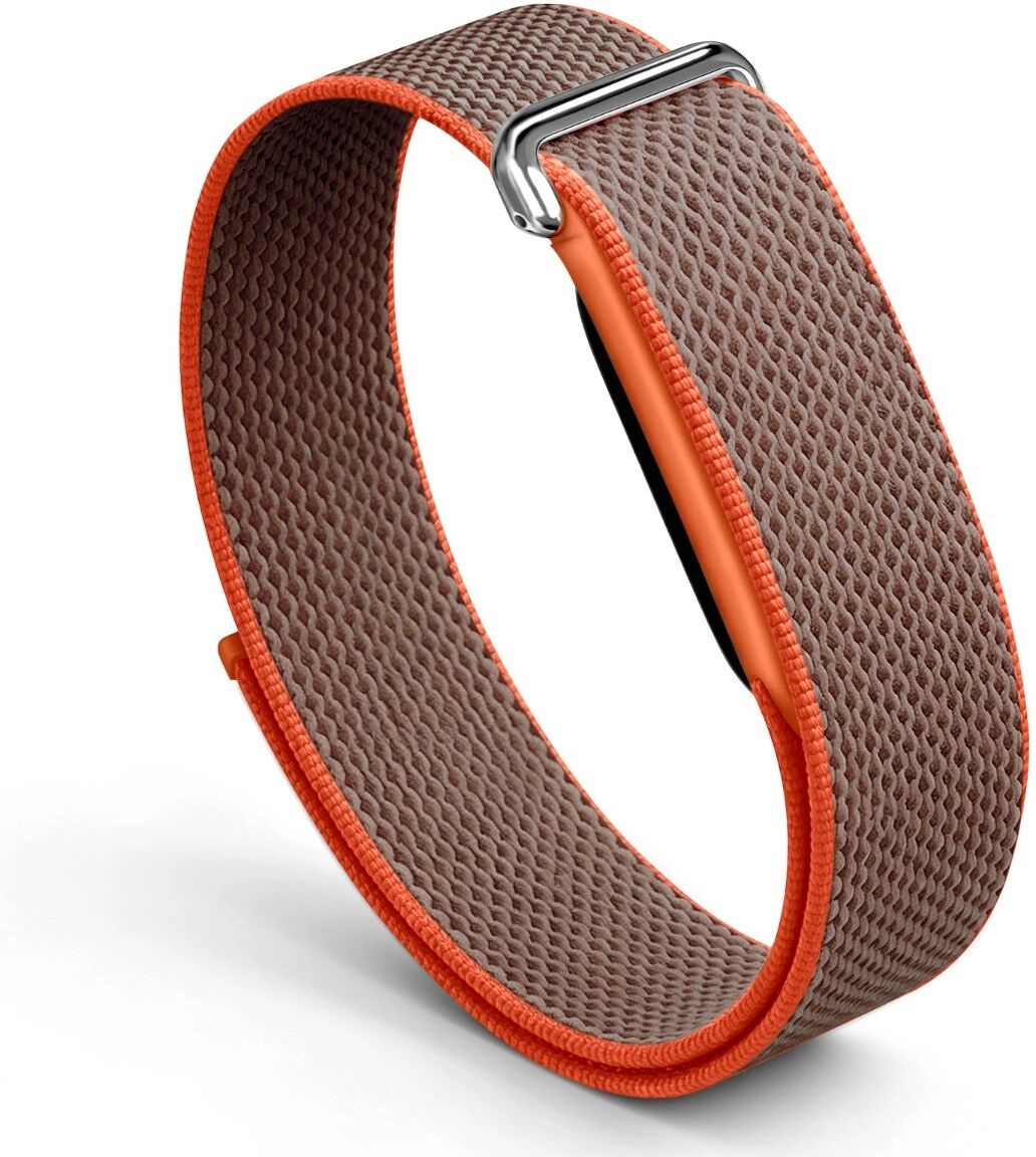 INF Nylon-Loop-Armband, kompatibel mit Google Fitbit Air — Offizielle Metallteile, atmungsaktiv & verstellbar Orange