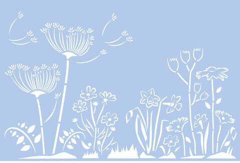 buttinette Schablone "Wiesenblumen", 29,5 x 20 cm