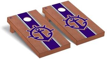Skip's Garage University Of Portland Pilots Cornhole Board Set - Rosewood Stained Stripe Wooden