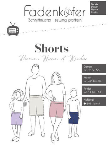 Fadenkäfer Schnitt "Shorts" für Damen, Herren & Kinder